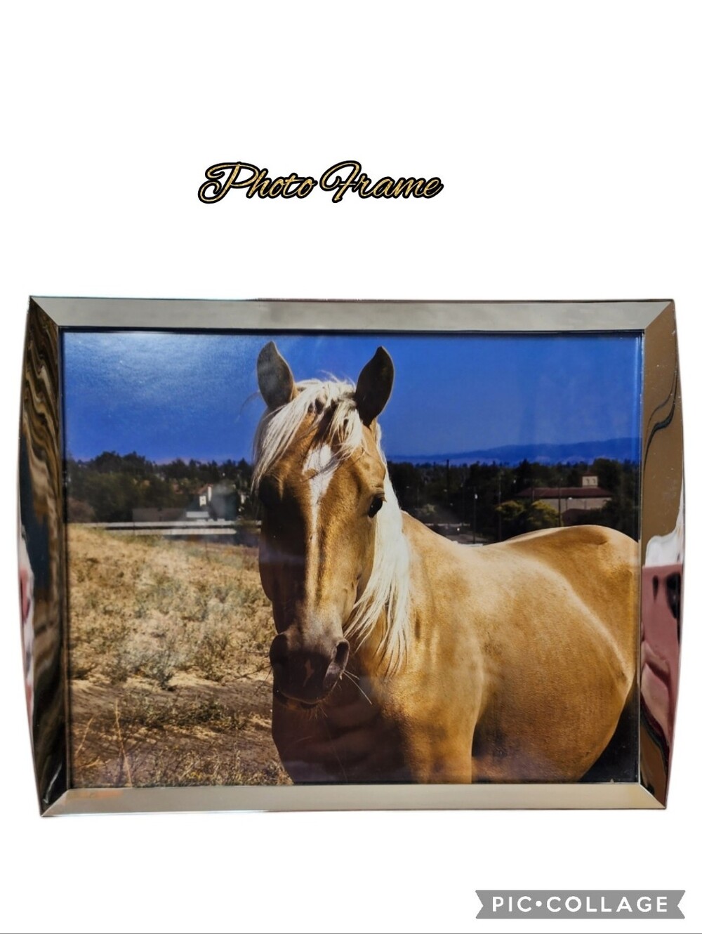 Photo frame black & silver beautiful for large photographs